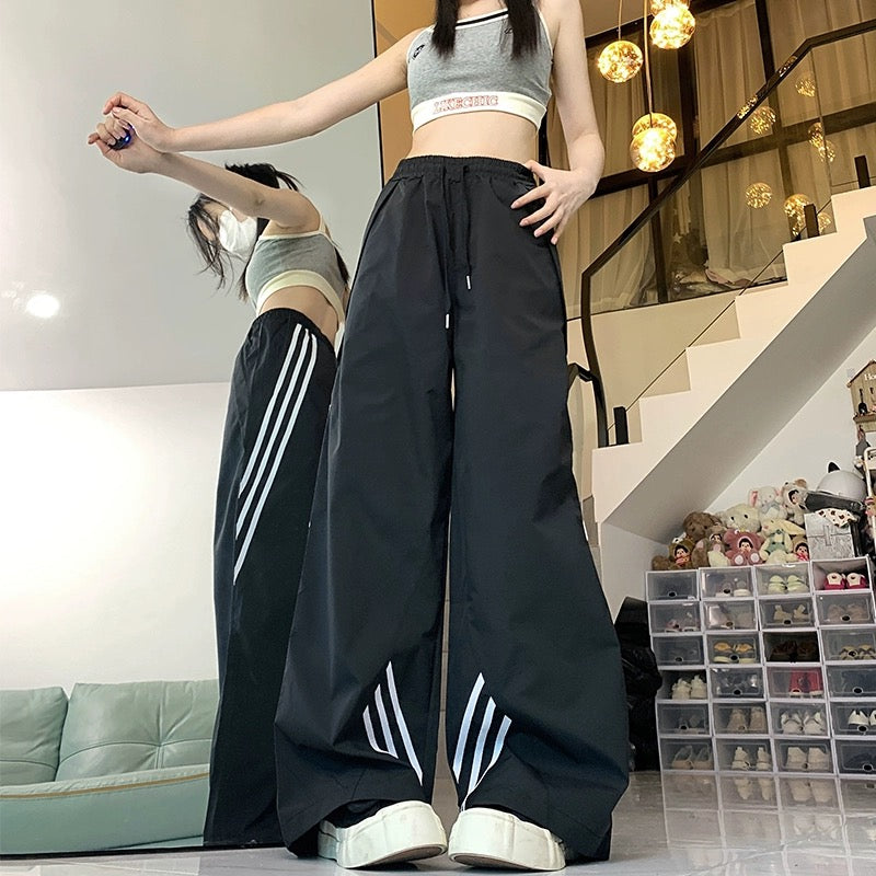 Konggeins American casual wide leg pants