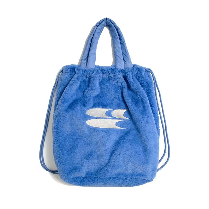 CRYING CENTER Blue Large Logo Shoulder Bag