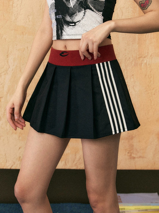 EZEK&STUDIO American Retro side stripe skirt