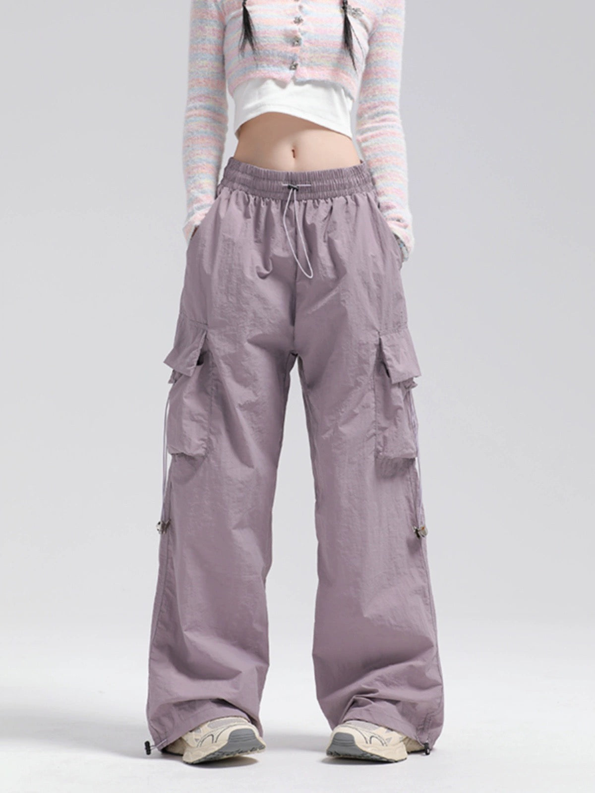 Konggeins American street drawstring pants