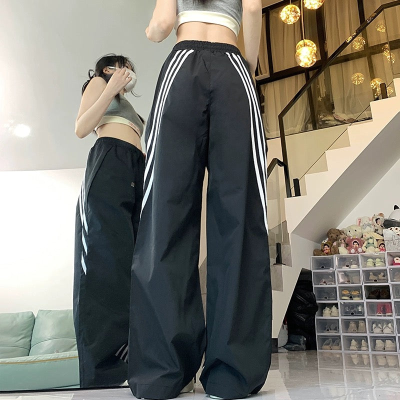 Konggeins American casual wide leg pants