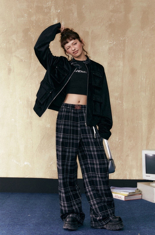 EZEK&STUDIO American Retro Vintage Check pants