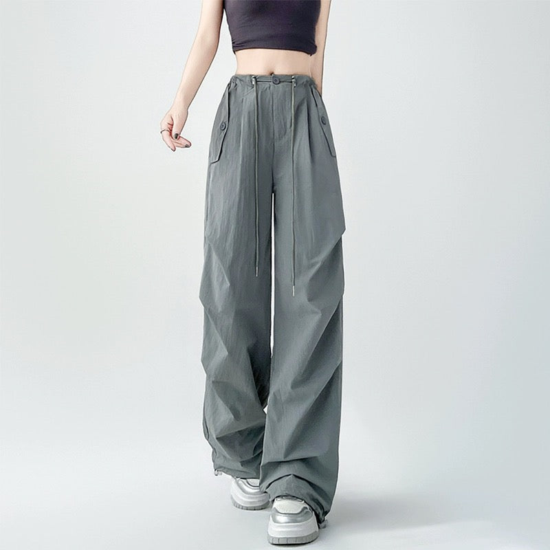 Konggeins American casual simple wide pants