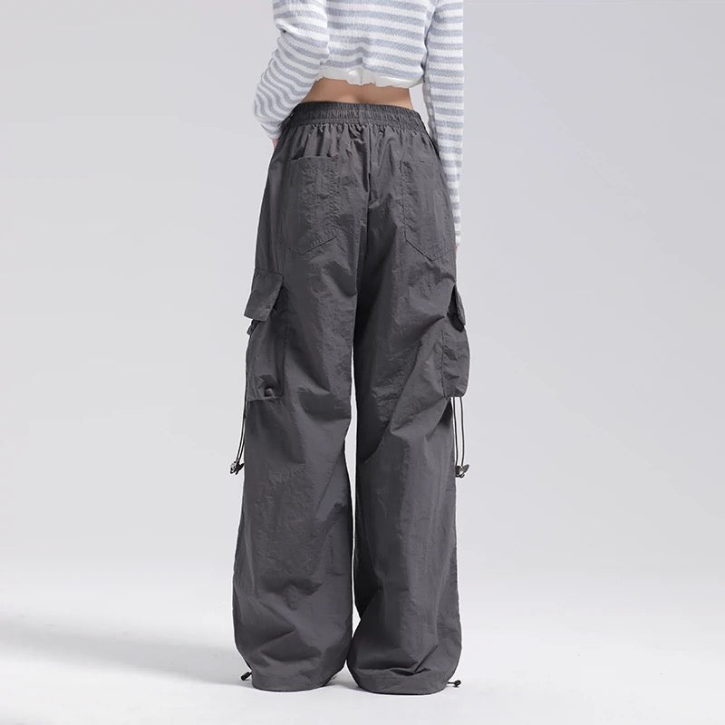 Konggeins American street drawstring pants