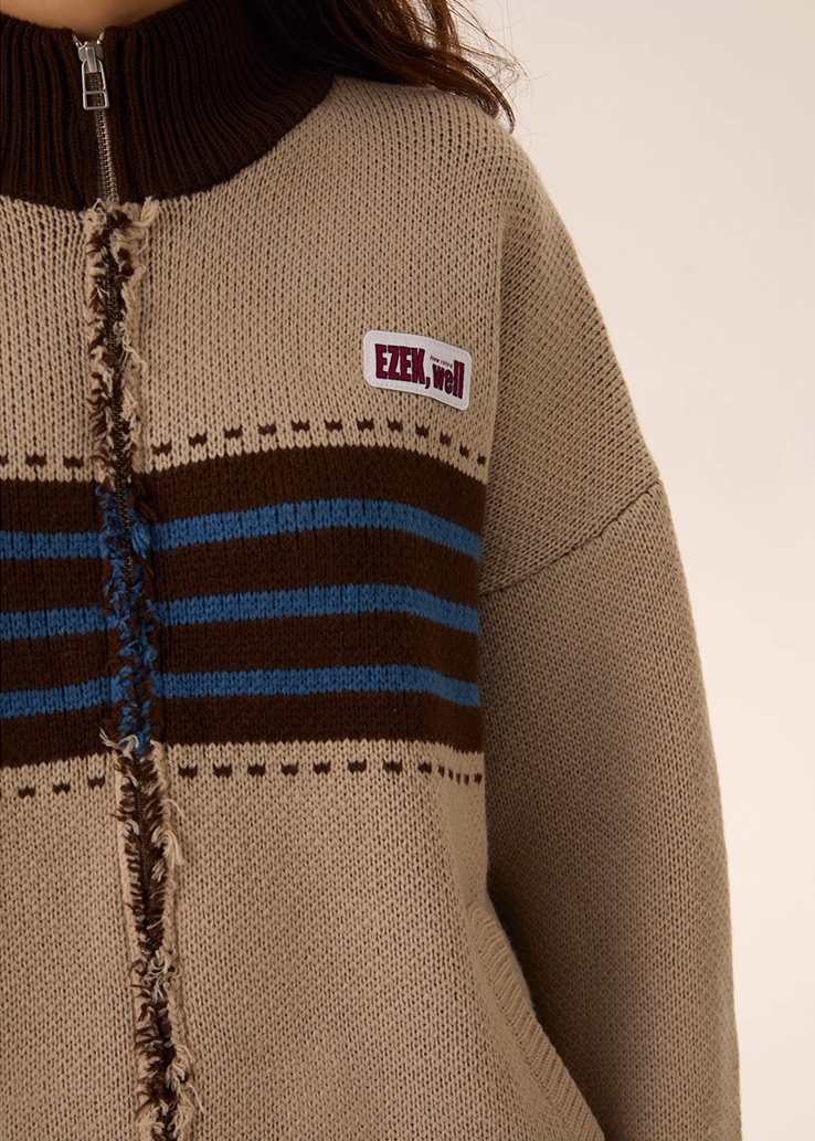 EZEK&STUDIO Vintage Zipper Knit