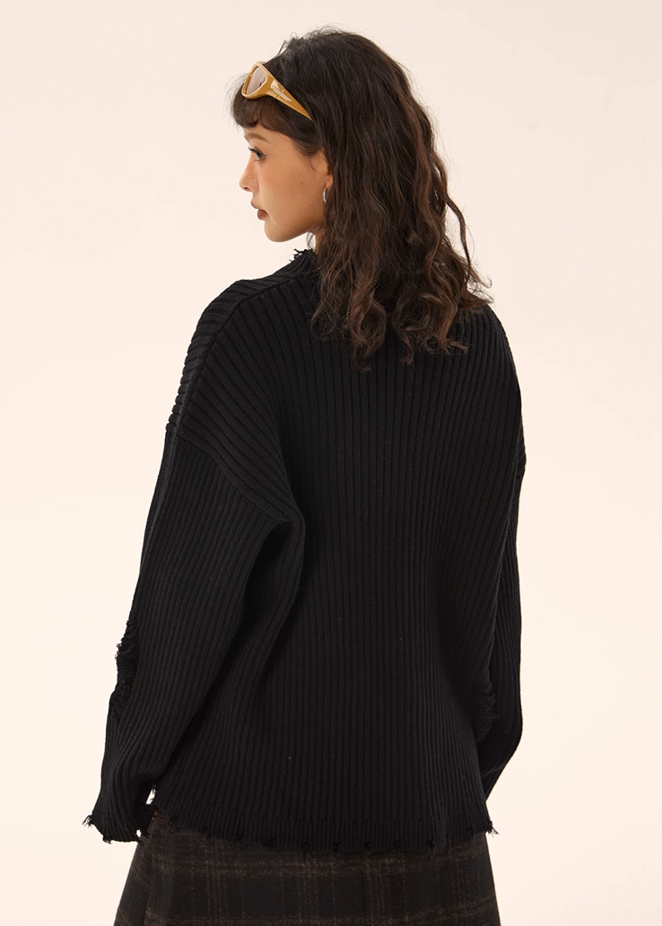 EZEK&STUDIO Heart Knitted Sweater