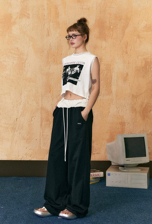 EZEK&STUDIO Loose suspender casual pants