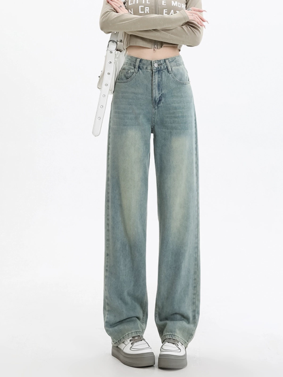 Konggeins American Retro wide leg jeans