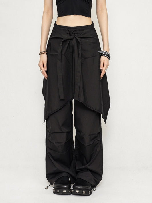 ZEROSTORE Casual Bat Curtain Wide Leg Pants