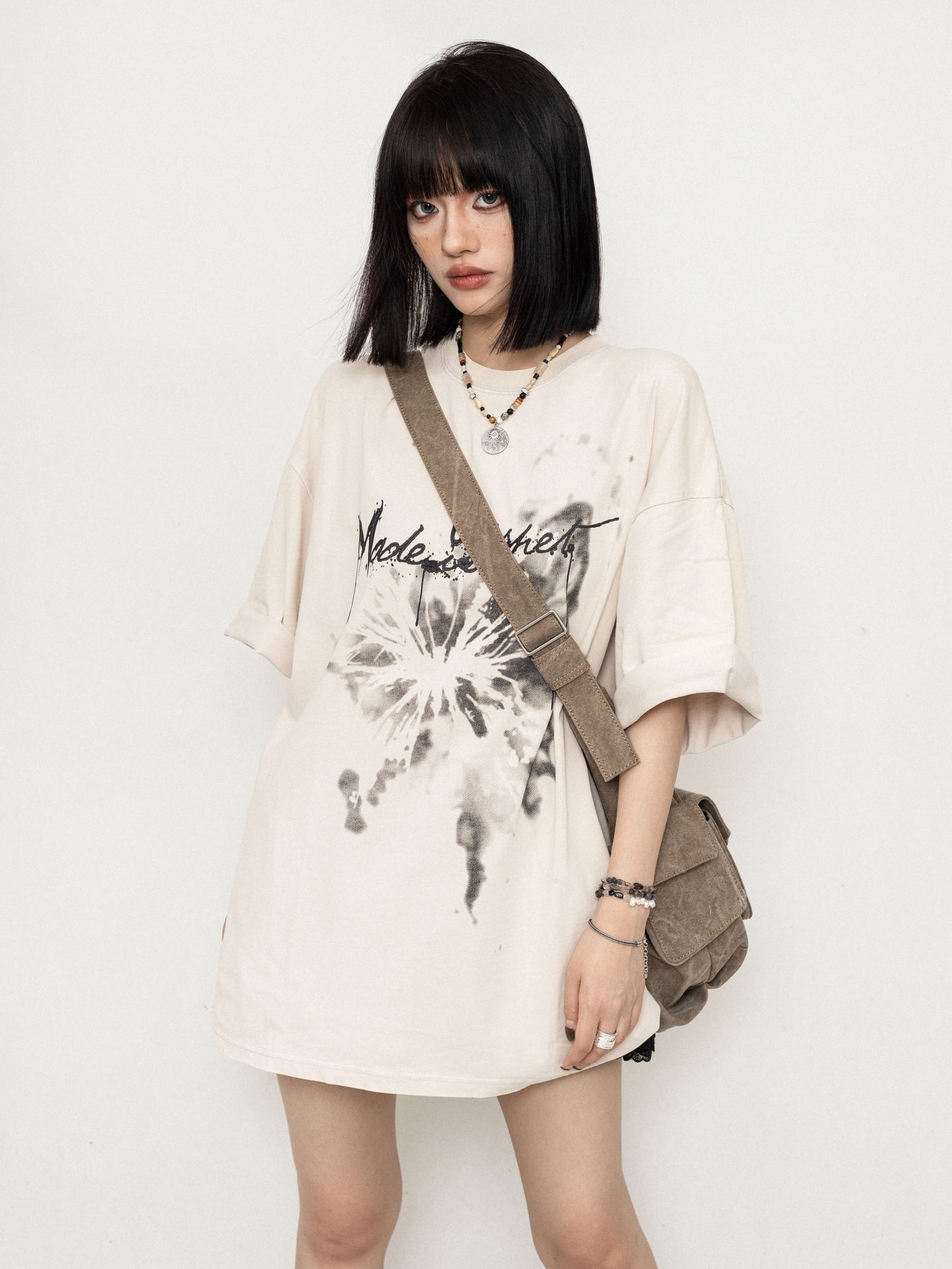 ZEROSTORE Butterfly pattern short sleeve T-shirt round neck tops