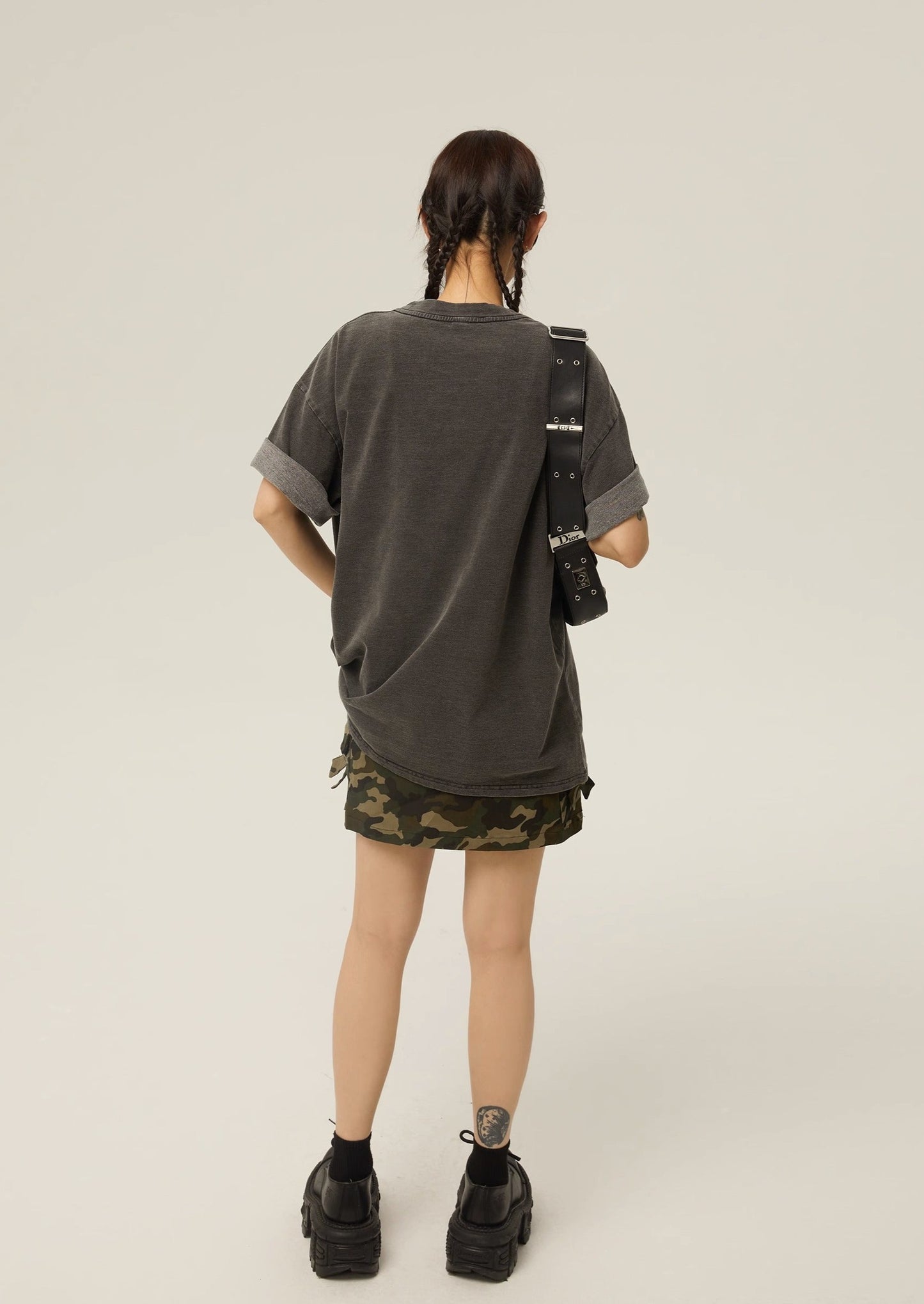 EZEK&STUDIO Wash Old Denim T-shirt