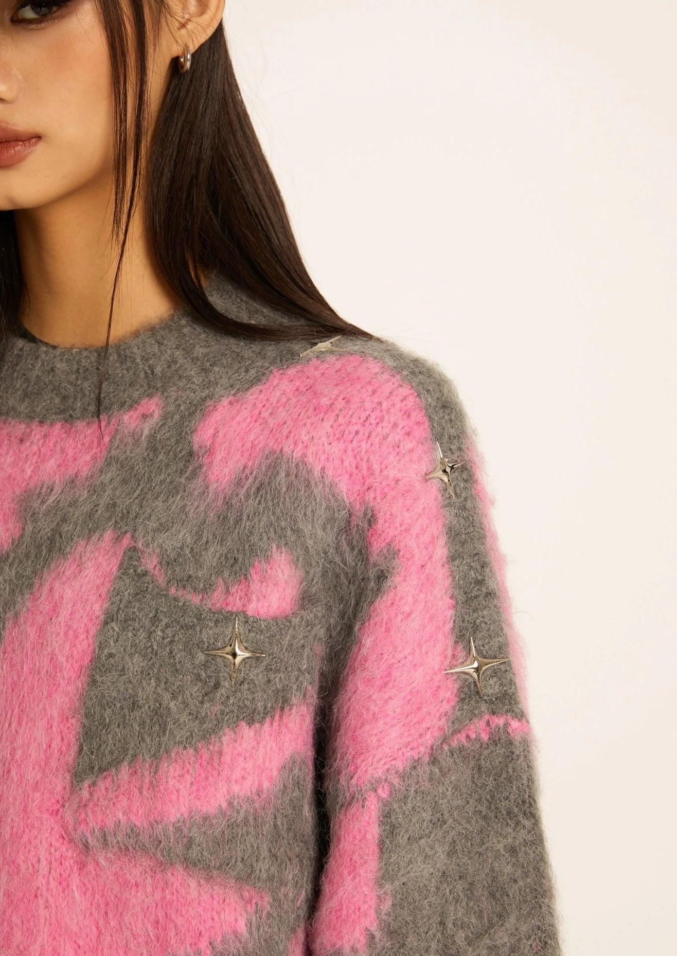 EZEK&STUDIO Mohair Knitted Ambient Sweater