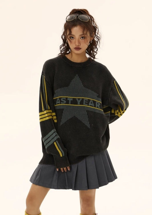 EZEK&STUDIO Pullover Knit  Star Sweater