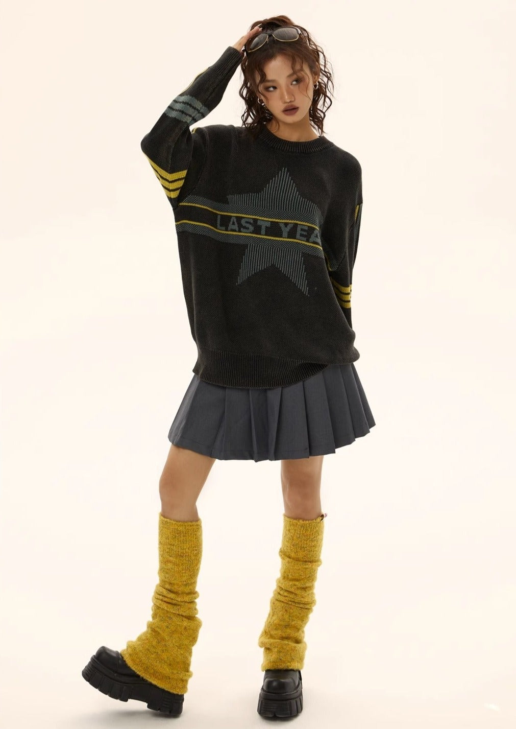 EZEK&STUDIO Pullover Knit  Star Sweater