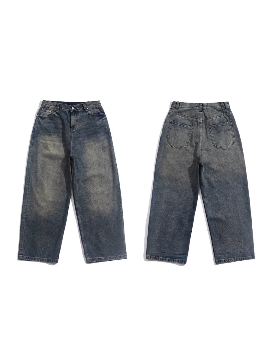 BELLKENIDE Loose Straight Washed Jeans