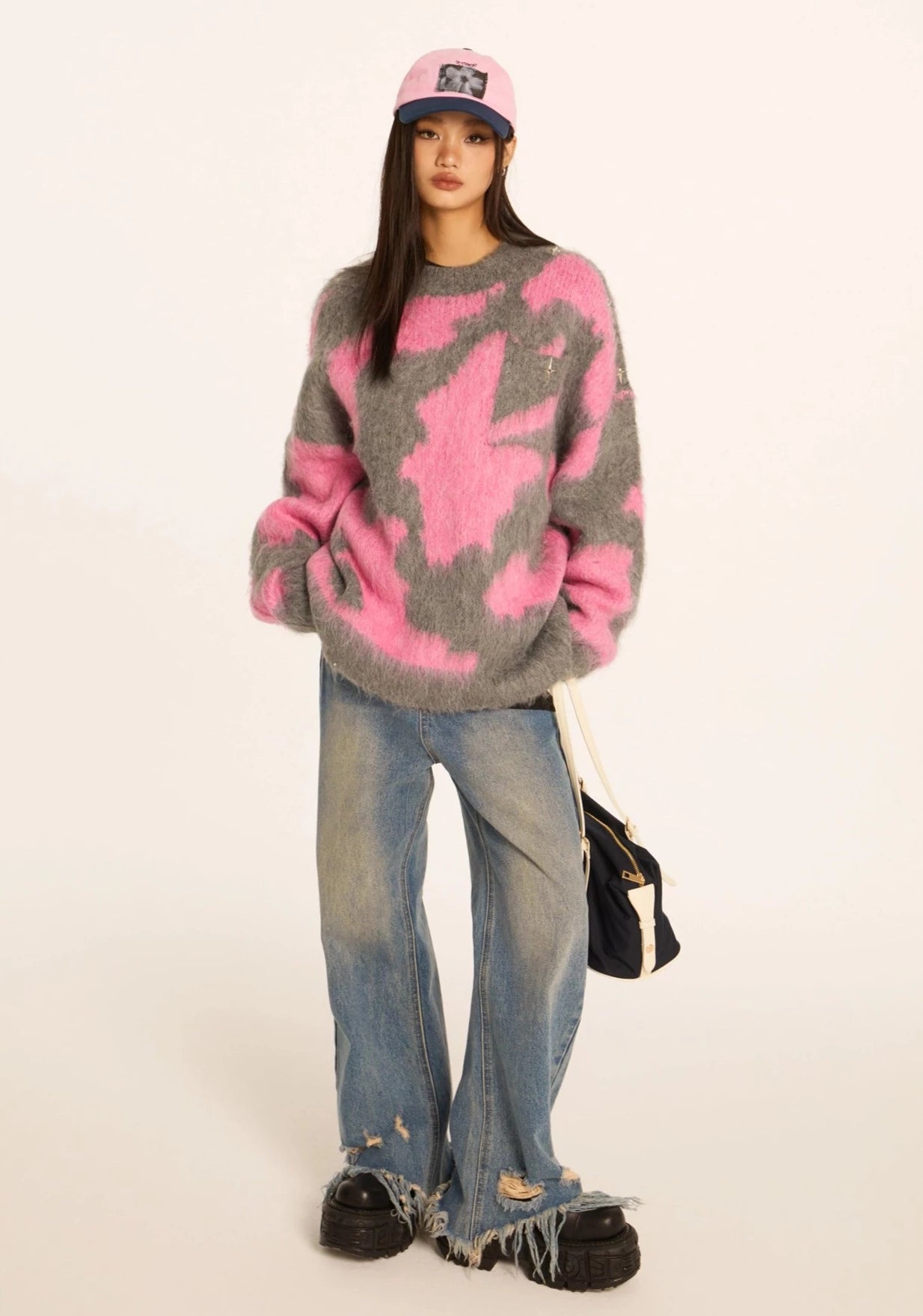 EZEK&STUDIO Mohair Knitted Ambient Sweater