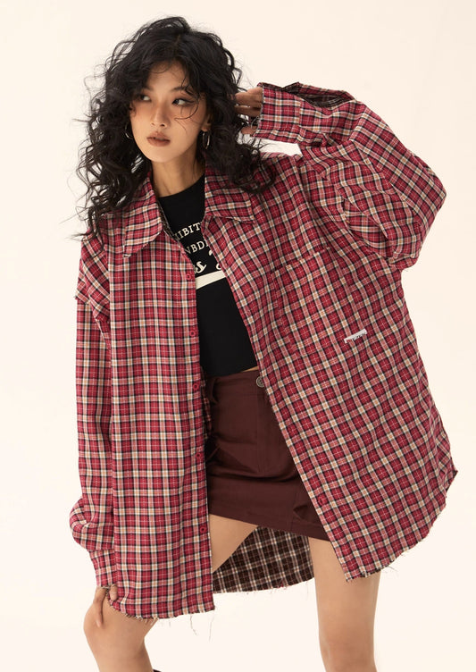 EZEK&STUDIO Two-Sided Wear Plaid Shirt