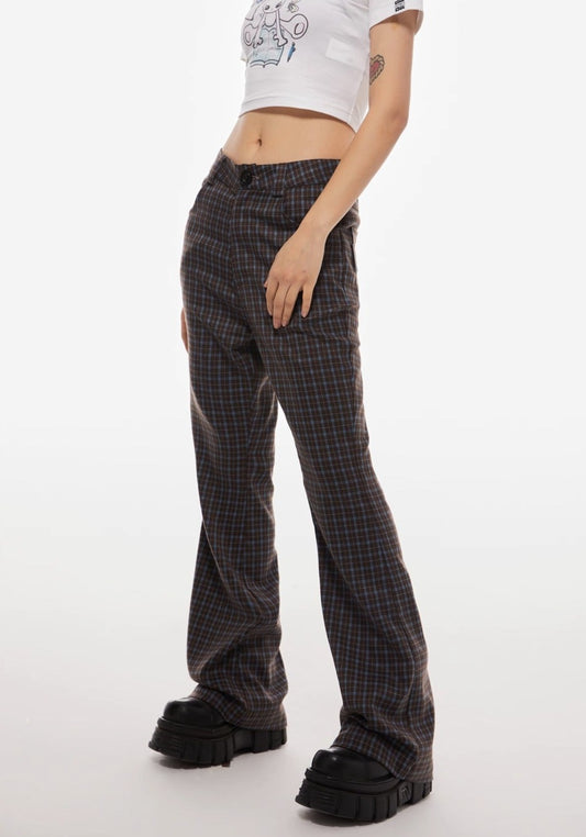 EZEK&STUDIO American Checked Loose Straight Pants