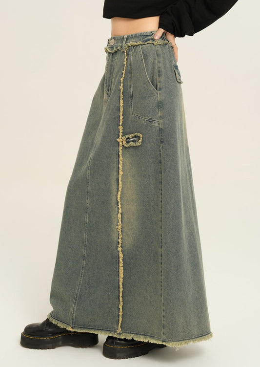 EZEK&STUDIO Midlength Denim Skirt