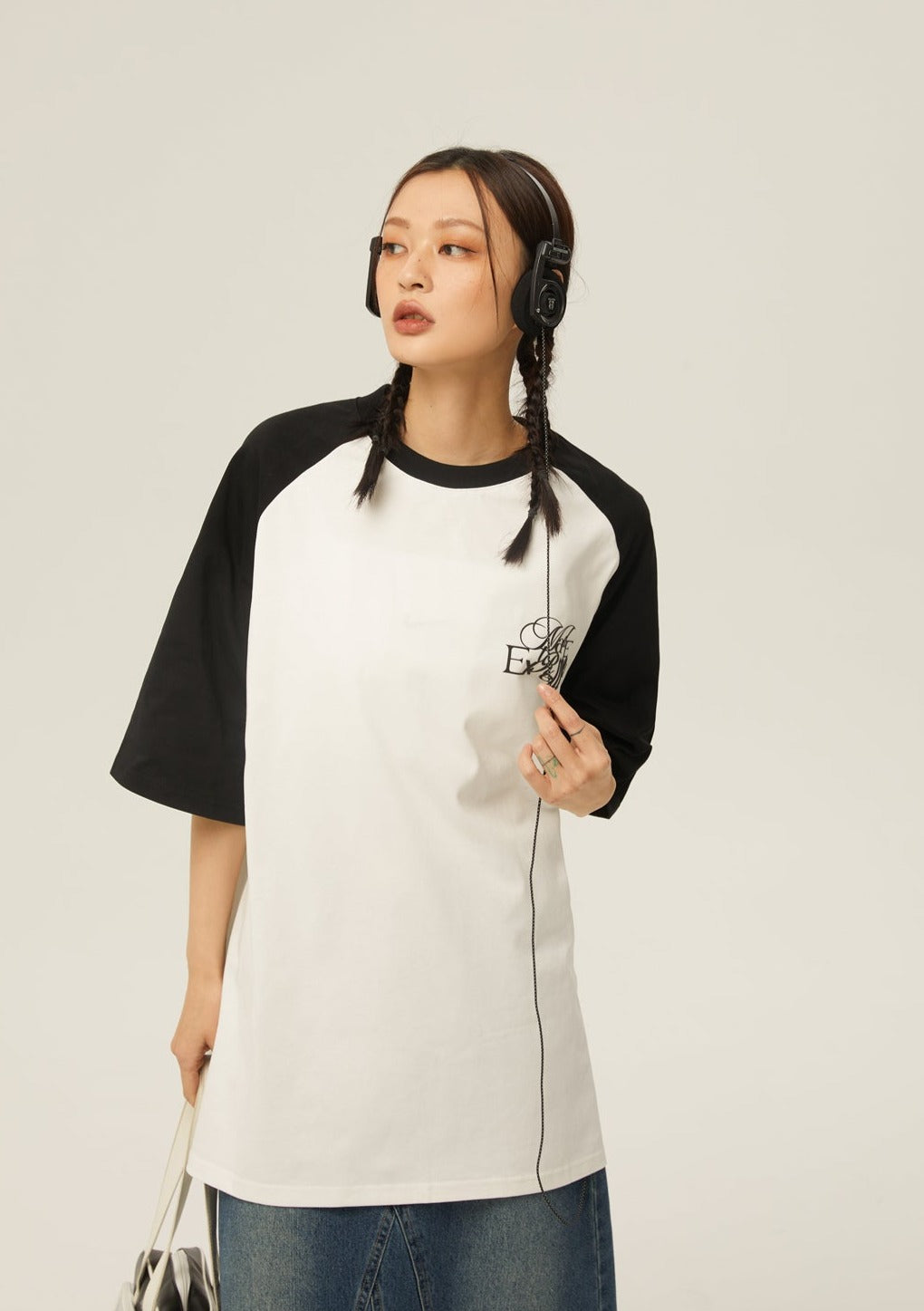 EZEK&STUDIO Contrast Color T-shirt