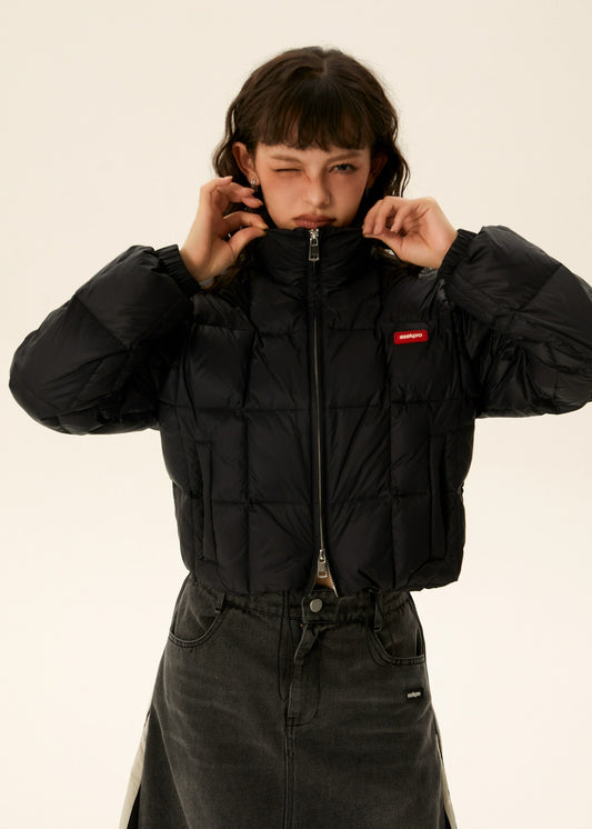 EZEK&STUDIO White Duck Down Black Down Jacket