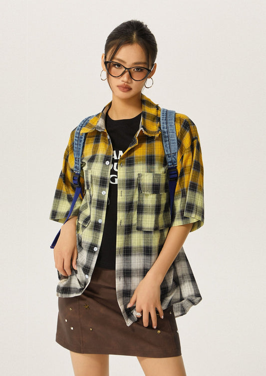 EZEK&STUDIO Retro Plaid shirt