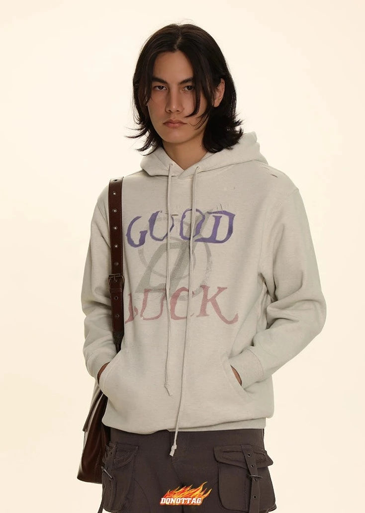 DONOTTAG Goodluck Pullover Print Sweatshirt