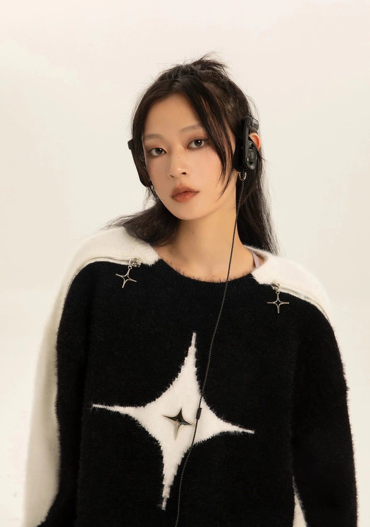 EZEK&STUDIO Mohair Knitted Sweater