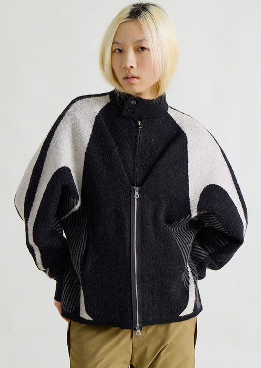 CONP Sweaters Knit Double Zip Cardigan