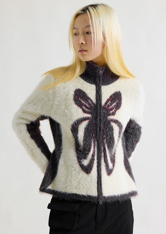 CONP Double Chain Zip Butterfly Cardigan