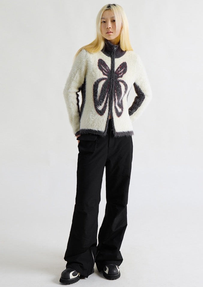 CONP Double Chain Zip Butterfly Cardigan