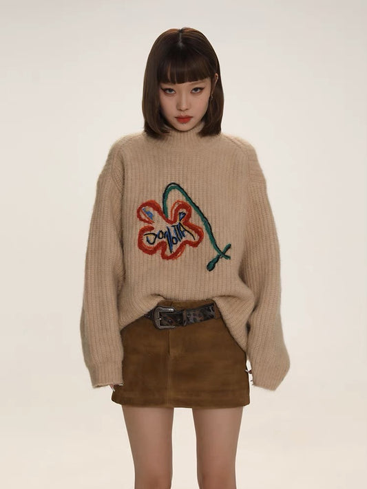 DONOTTAG Flower Graphic Sweater