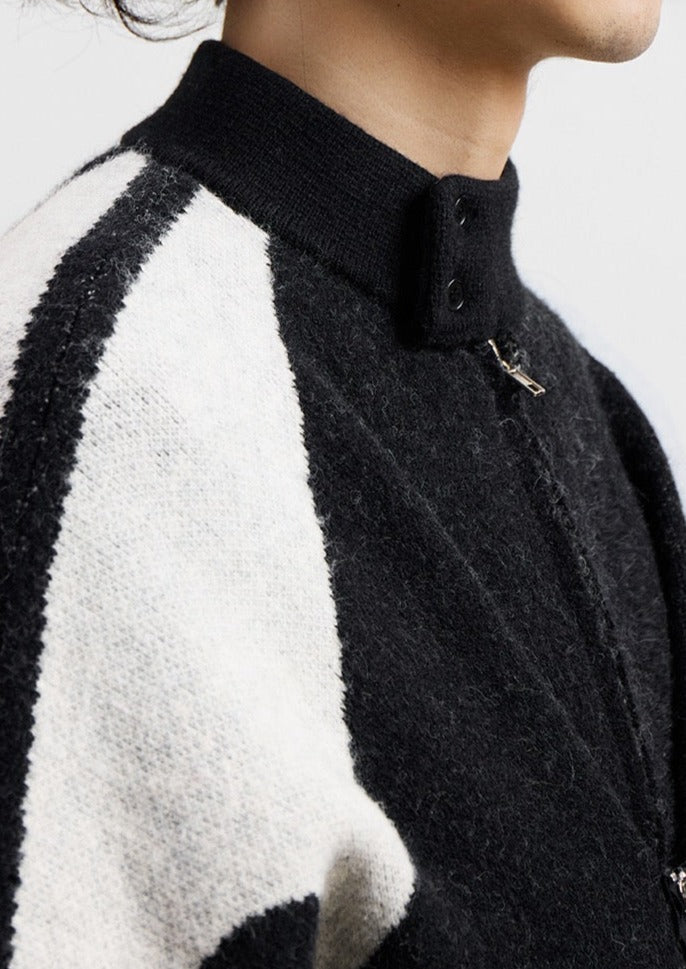 CONP Sweaters Knit Double Zip Cardigan