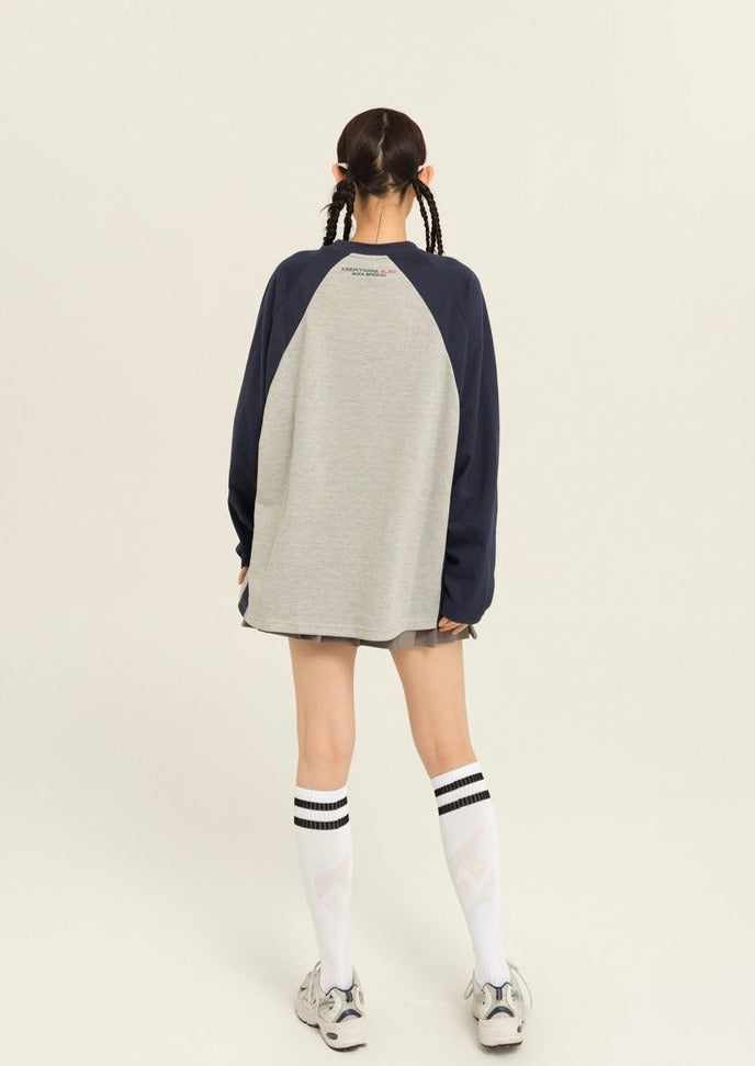 EZEK&STUDIO Raglan Long Sleeve Tee