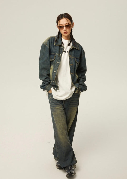 EZEK&STUDIO Retro Set-up Denim Jacket