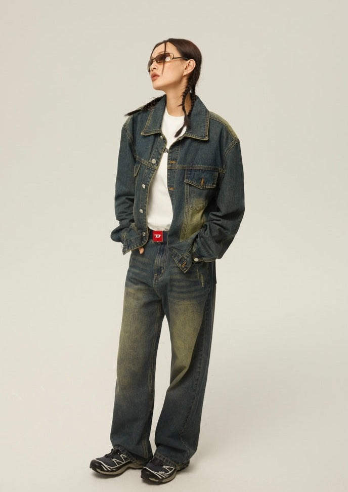 EZEK&STUDIO Retro Set-up Denim Jacket