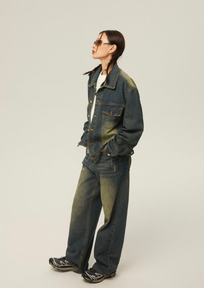 EZEK&STUDIO Retro Set-up Denim Jacket