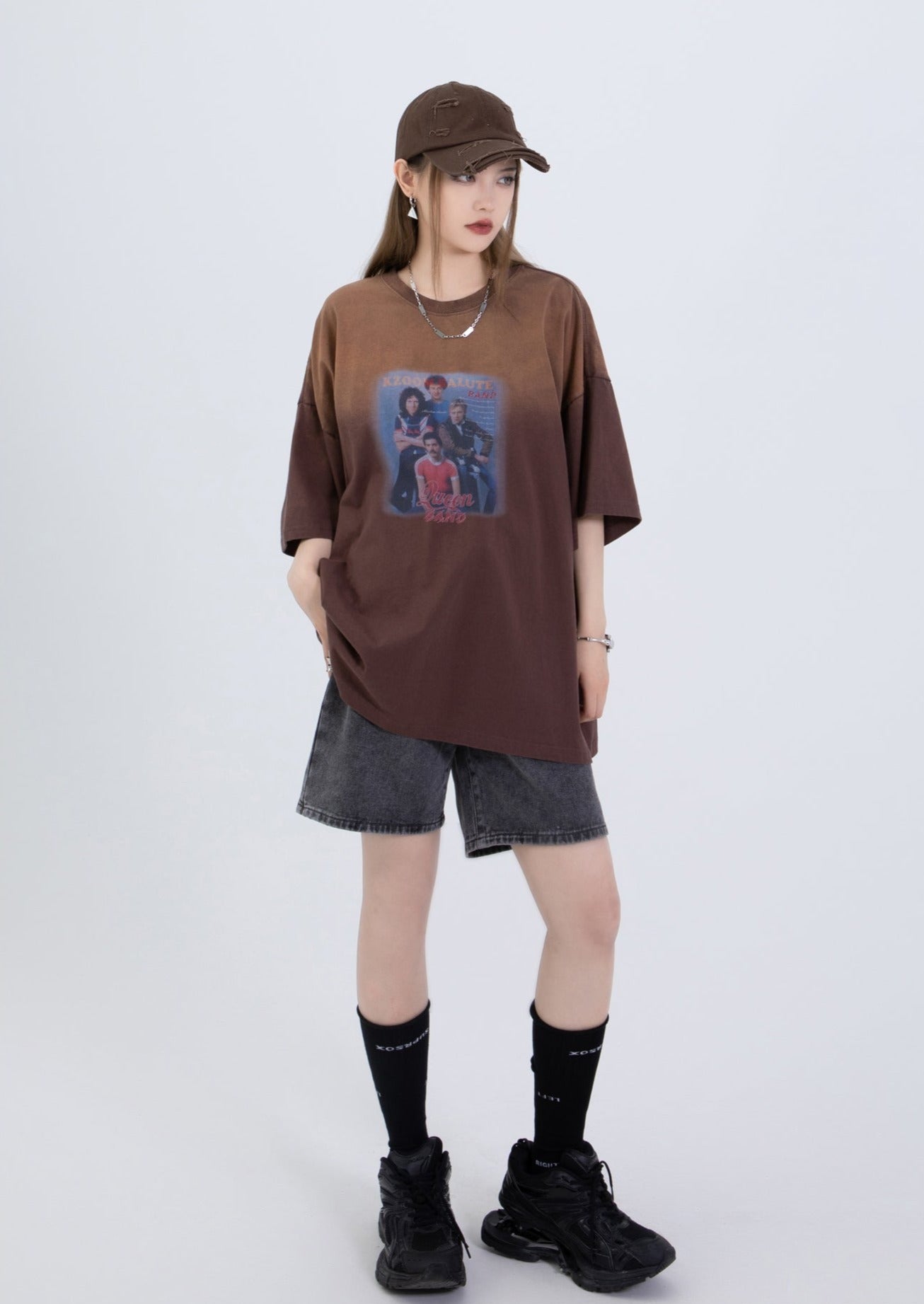 EZEK&STUDIO Washed Color Print Tee