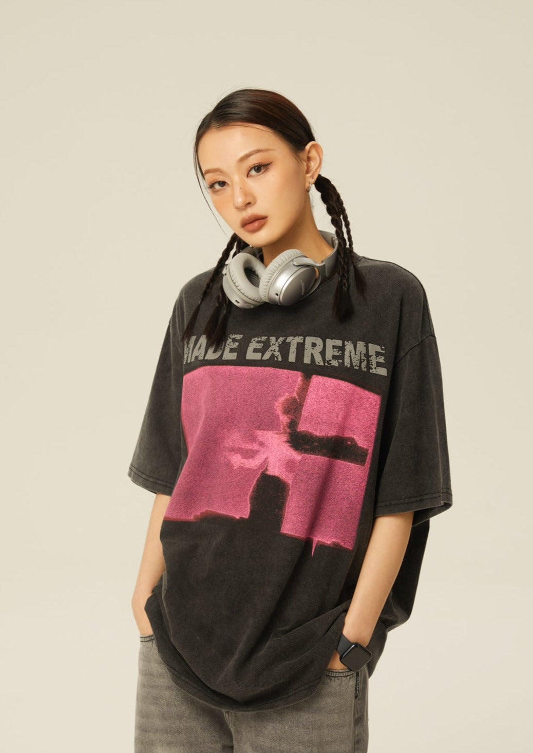 EZEK&STUDIO Retro Washed T-shirt