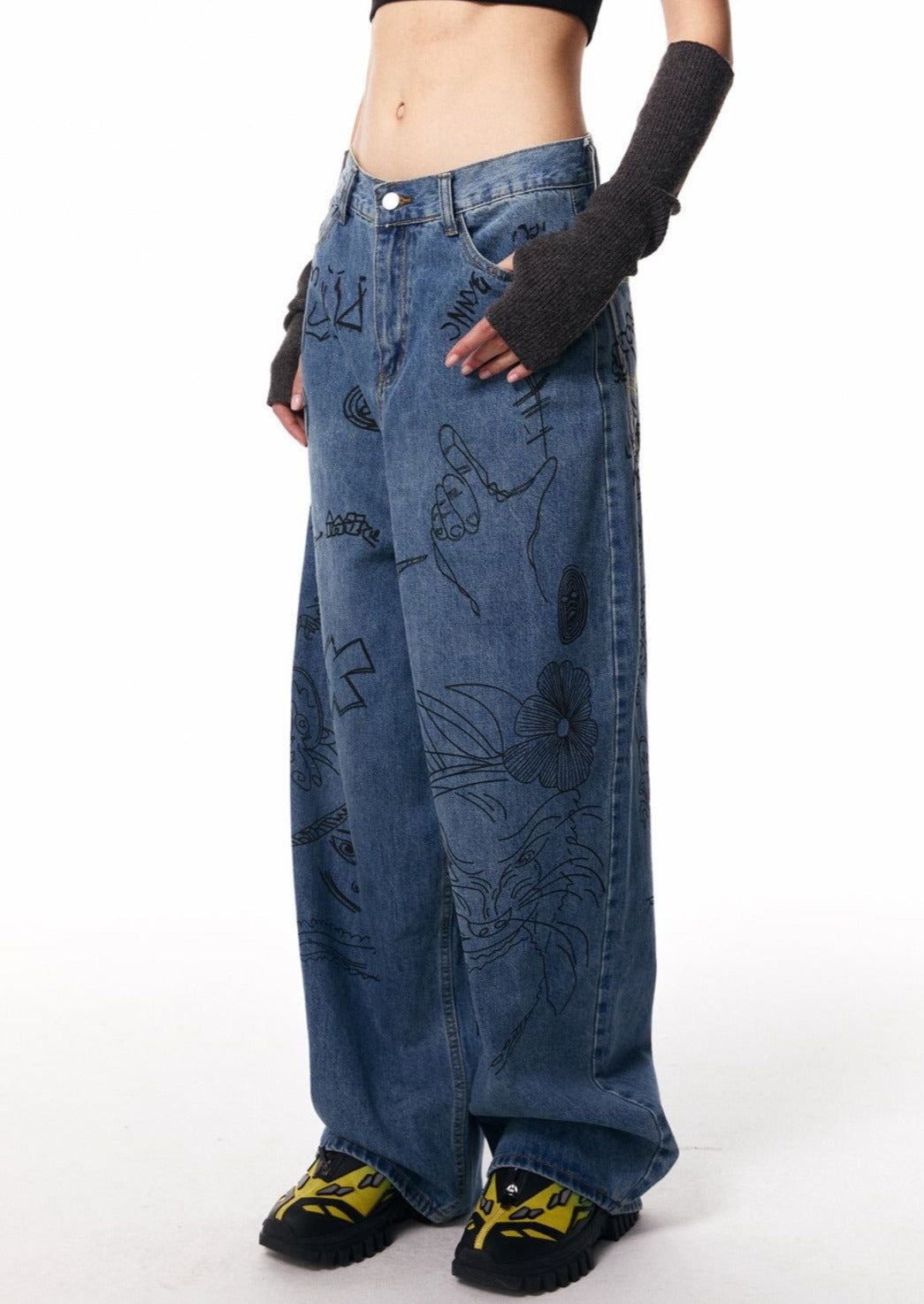 EZEK&STUDIO Artistic Denim Pants