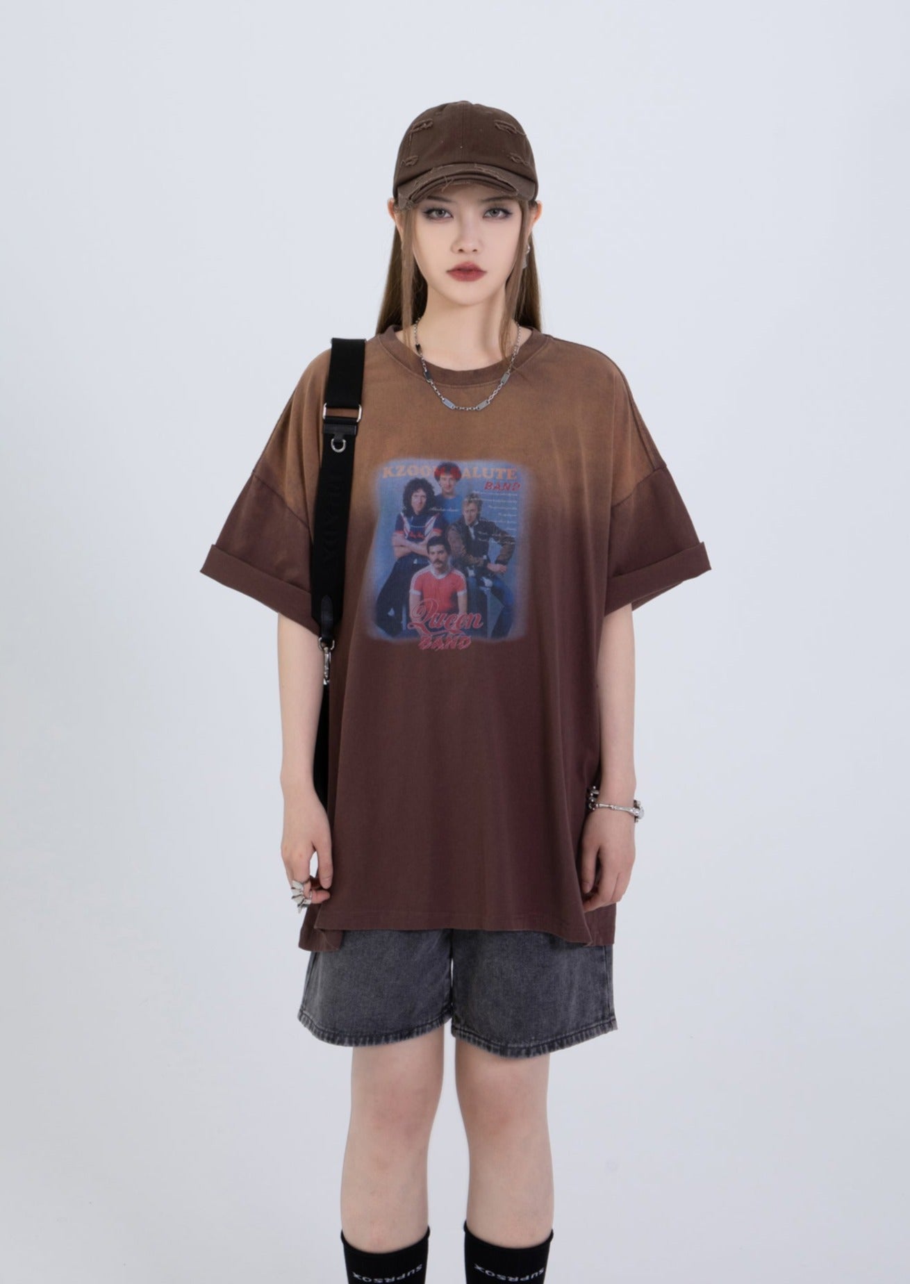 EZEK&STUDIO Washed Color Print Tee