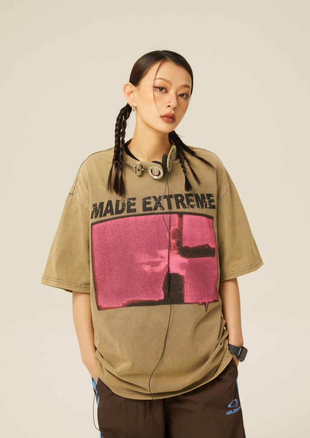 EZEK&STUDIO Retro Washed T-shirt